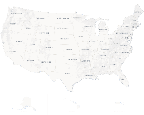 US map showing locations found for Nina Jackson